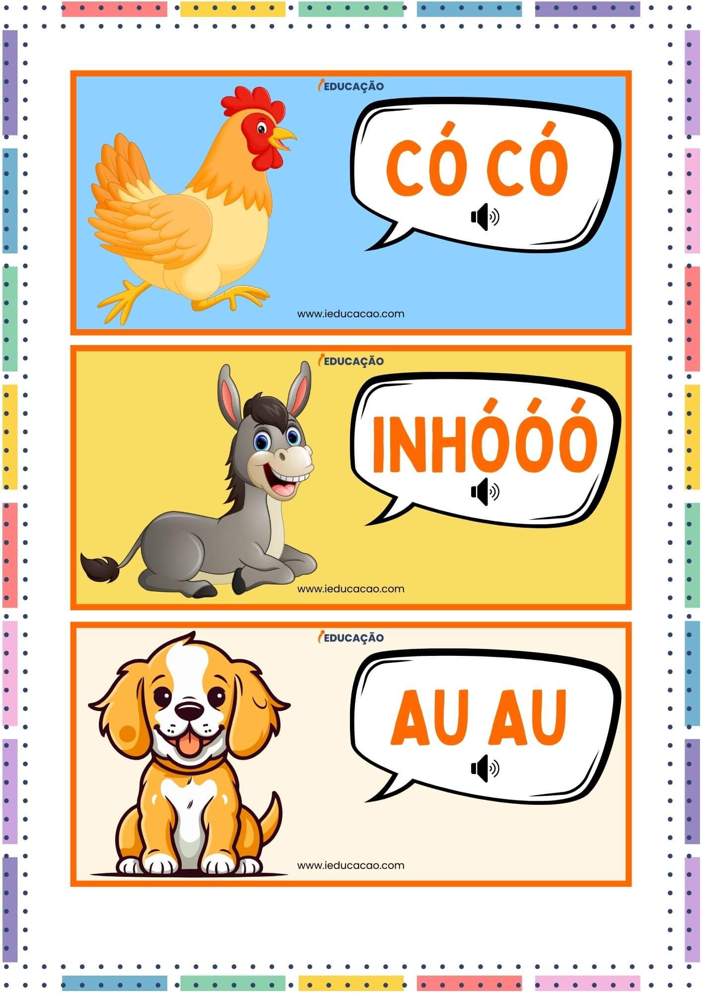 Atividades para Colônia de Férias na Educação Infantil- Flashcards dos animais e Sons - Jogo da imitação com mimicas.jpg