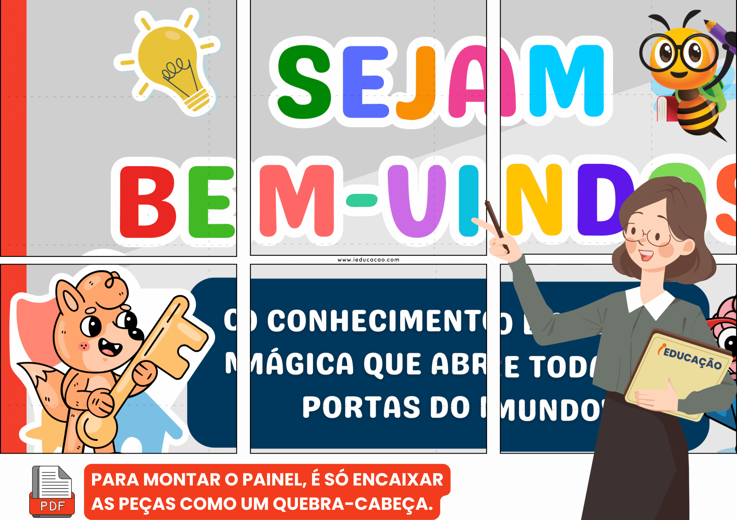 Kit Volta às Aulas 2026 para Imprimir na Semana de Adaptação Escolar Como Fazer um Painel Volta às aulas para Imprimir e montar