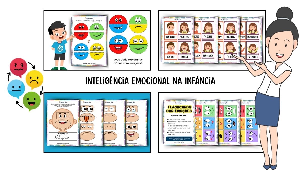 Jogo das Emoções para Imprimir Inteligência Emocional na Infância