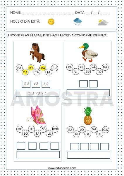 Amostra Gratis - Kit Atividades de Alfabetização do iEducação