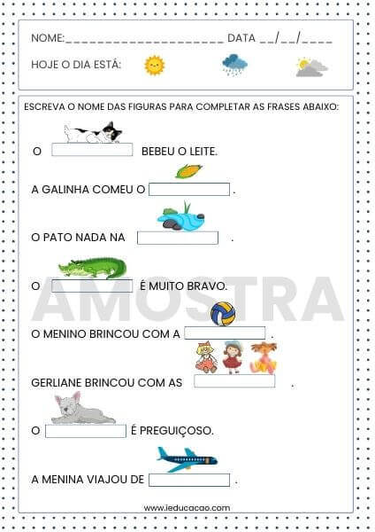 Amostra Gratis - Kit Atividades de Alfabetização do iEducação