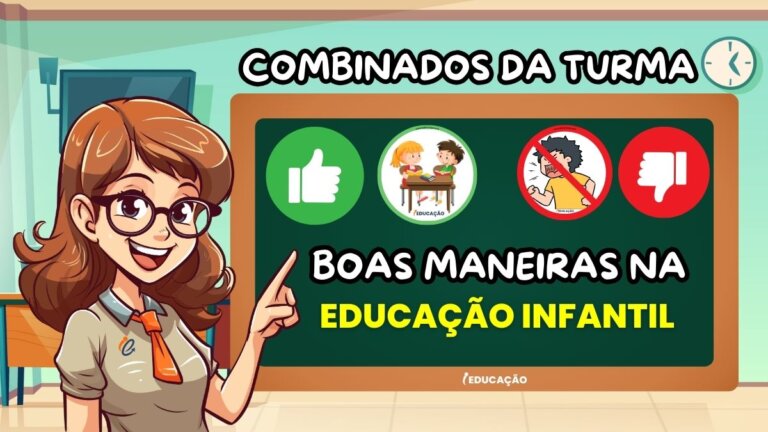 Combinados da Turma com PDF de Boas Maneiras na Educação Infantil - Capa