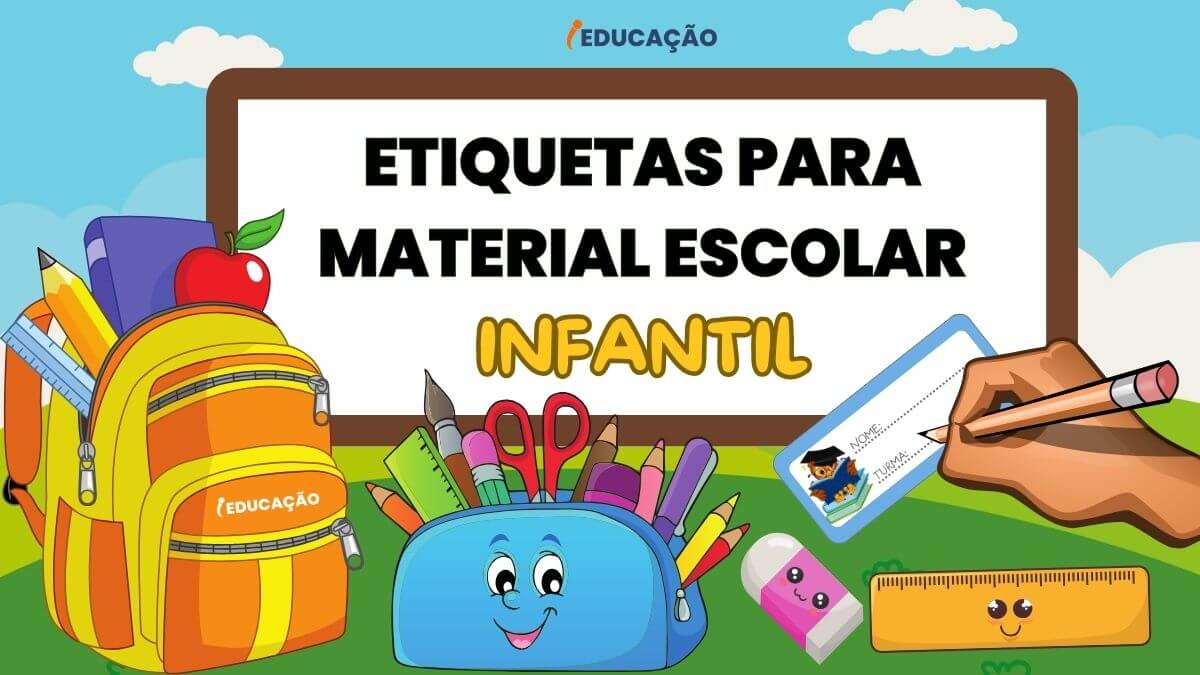 Etiquetas para Material Escolar Infantil