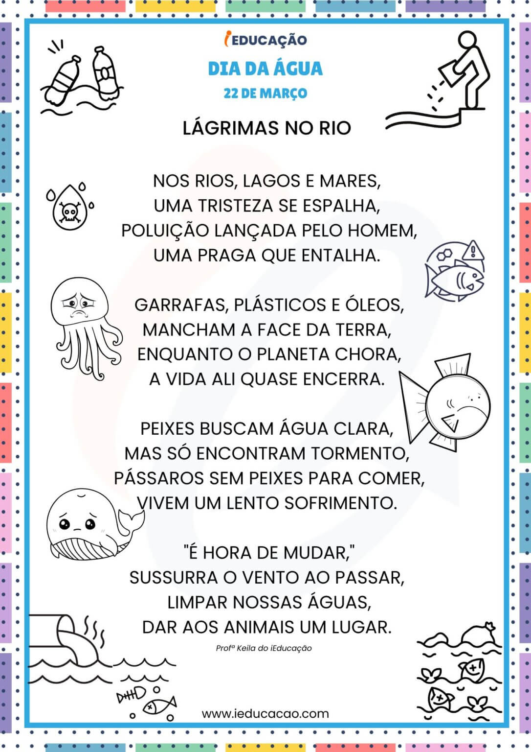Frases e Textos sobre o Dia da Água na Educação Infantil