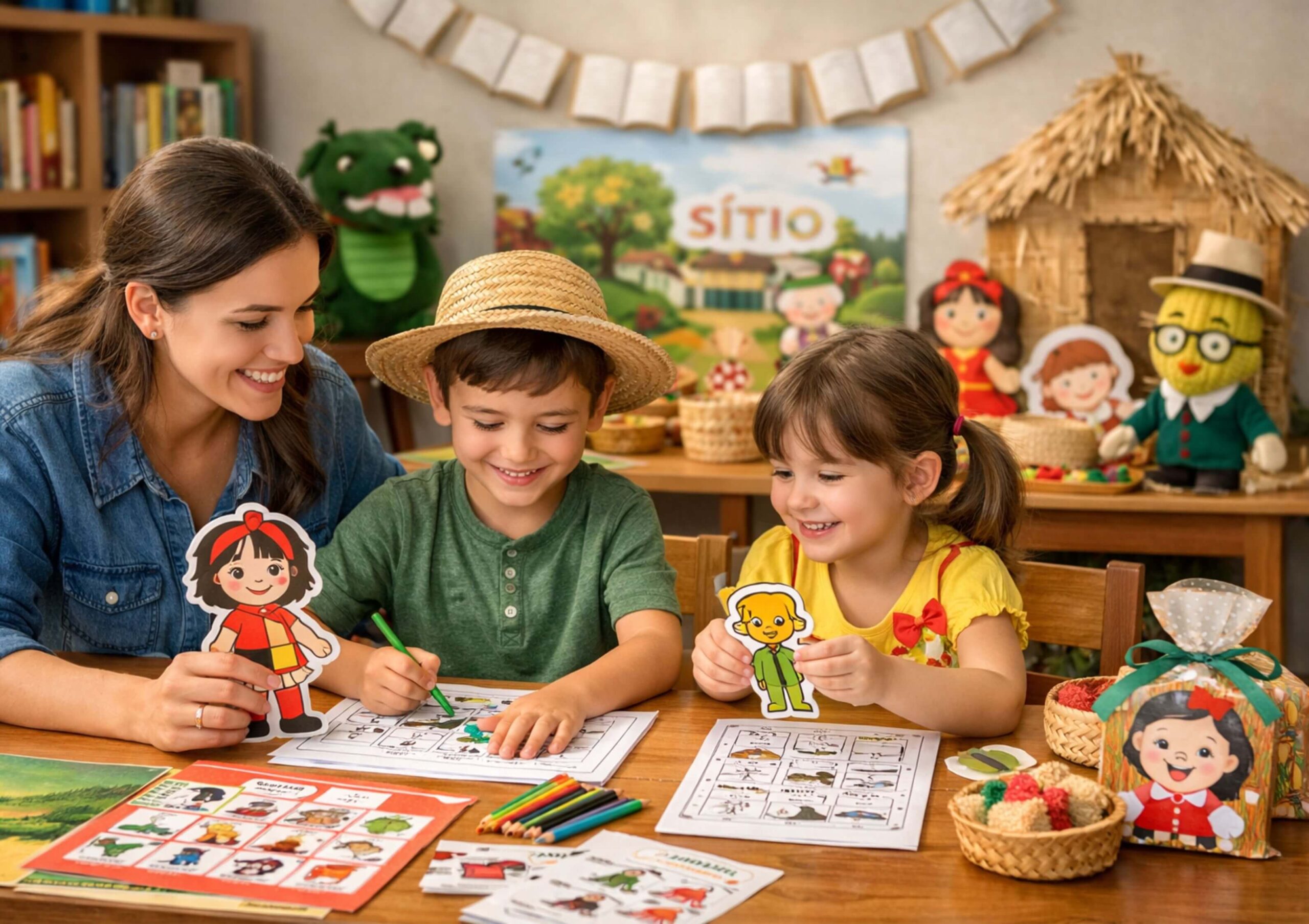 Projeto Dia do Livro para Educação Infantil com Recursos de Leitura para Imprimir Dia do Livro infantil com tema de monteiro lobato e o sítio do pica-pau amarelo