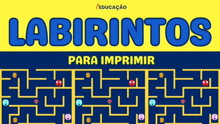 Labirintos para Imprimir e Desenvolver Habilidades Cognitivas - Capa de Atividades lúdicas com labirintos