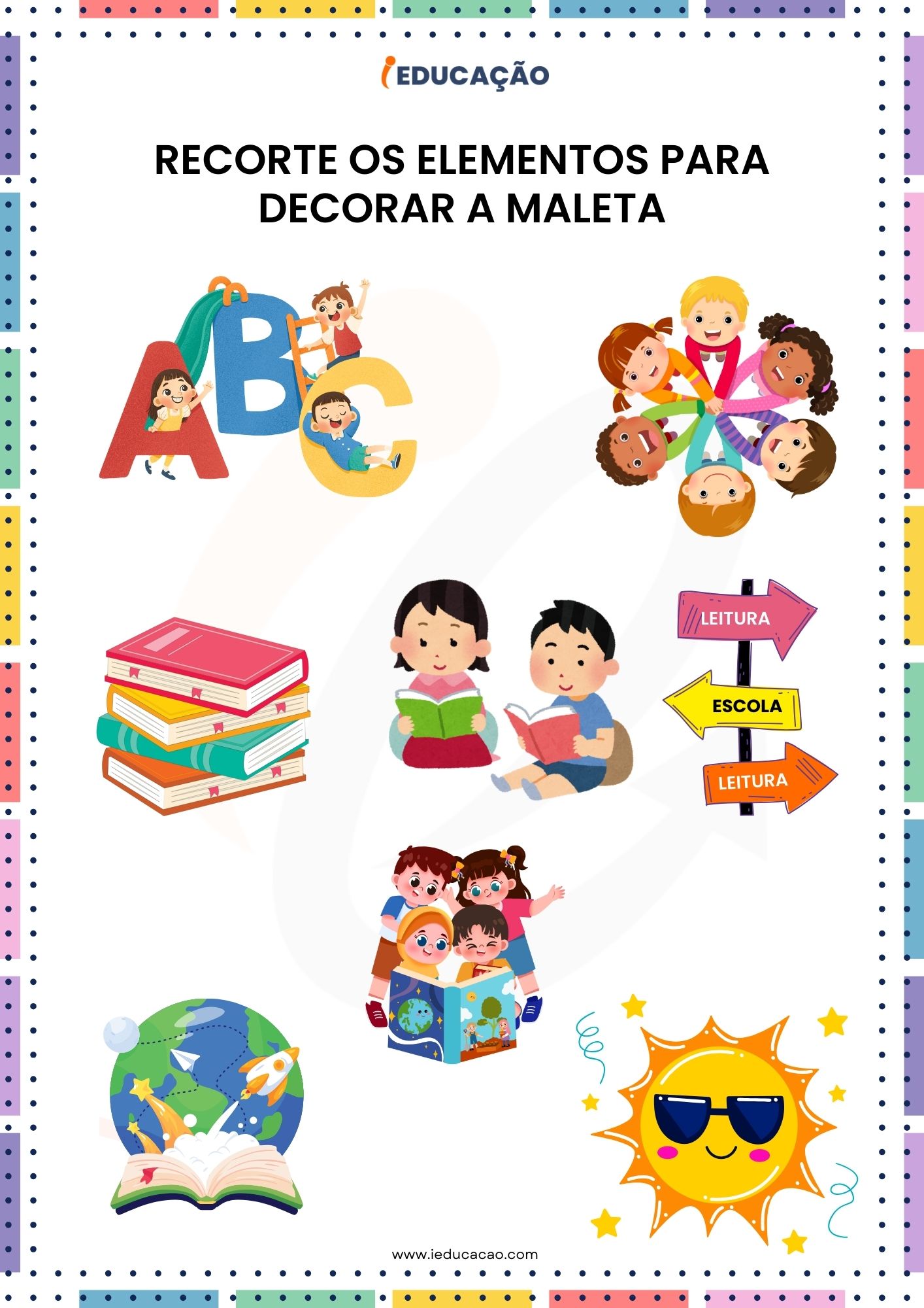 Maleta Viajante para Leitura Infantil Divertida - iEducação Maleta Viajante - Elementos Decorativos