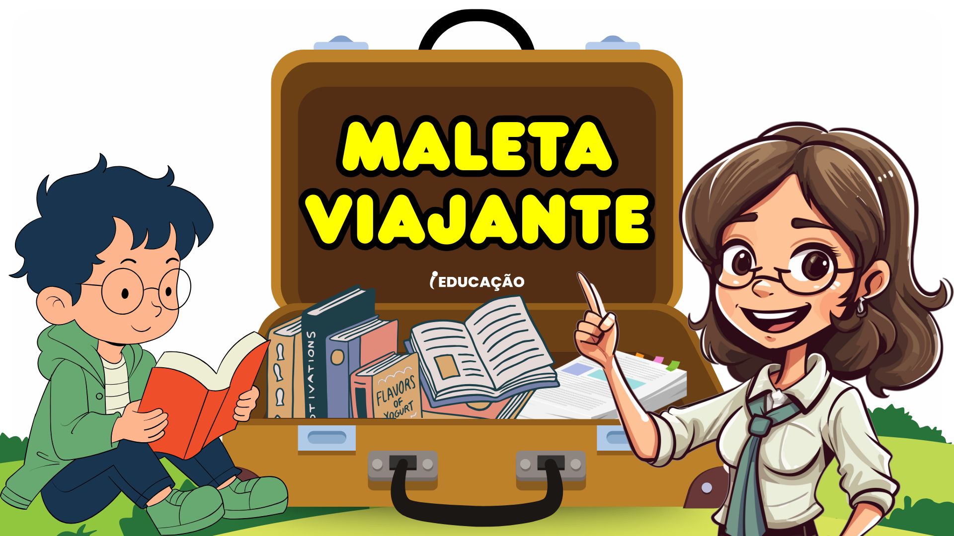 Maleta Viajante para Leitura Infantil Divertida - iEducação Maleta viajante do projeto de leitura infantil com livros infantis e histórias infantis