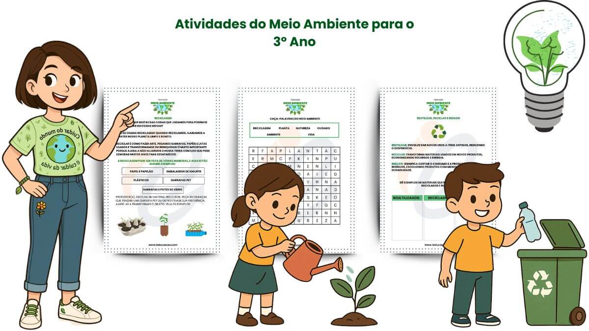 Semana do Meio Ambiente para o Fundamental 1 (1º ao 5º ano) - iEducação Atividades para a semana do Meio Ambiente para o 3º Ano