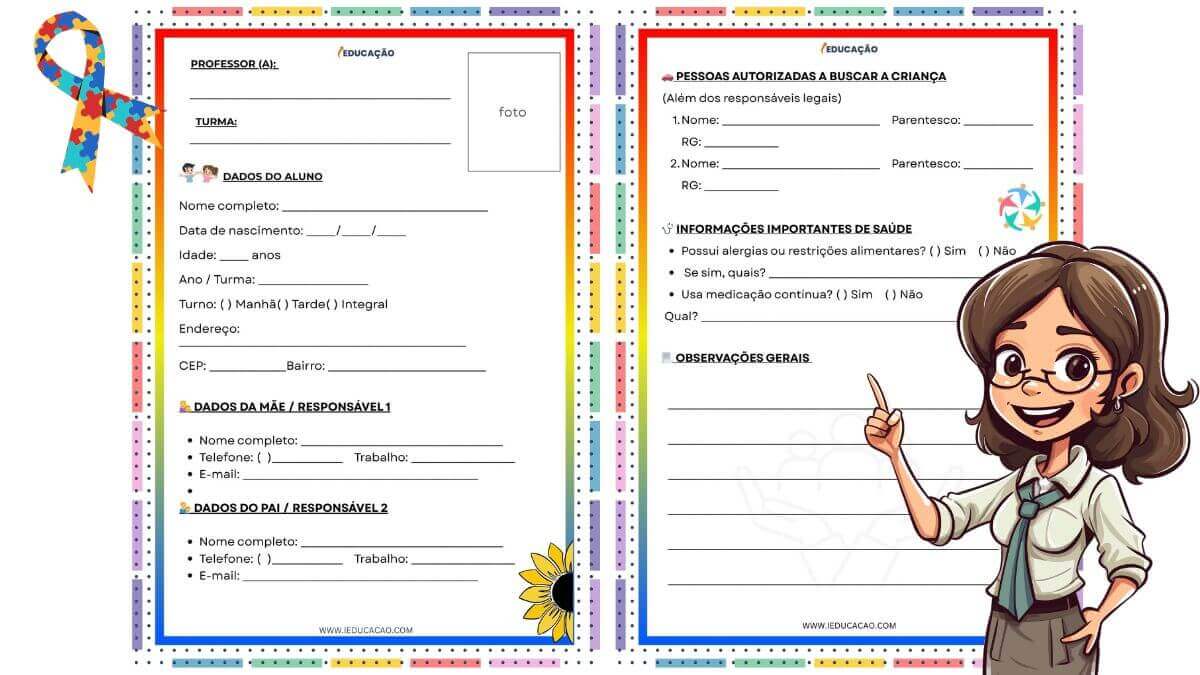 Ficha do Aluno com Modelos Prontos Para Imprimir - iEducação Ficha do Aluno - Ficha de Identificação do Aluno
