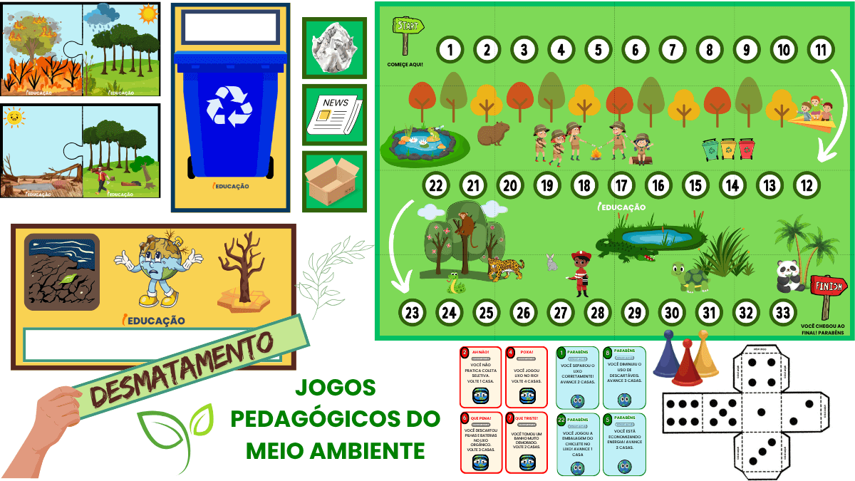 Educação Ambiental nas Escolas com Projeto de Sustentabilidade para Imprimir - iEducação Jogos Pedagógicos do meio ambiente para imprimir - jogos educativos do meio ambiente para ensinar sustentabilidade e educação ambiental nas escolas