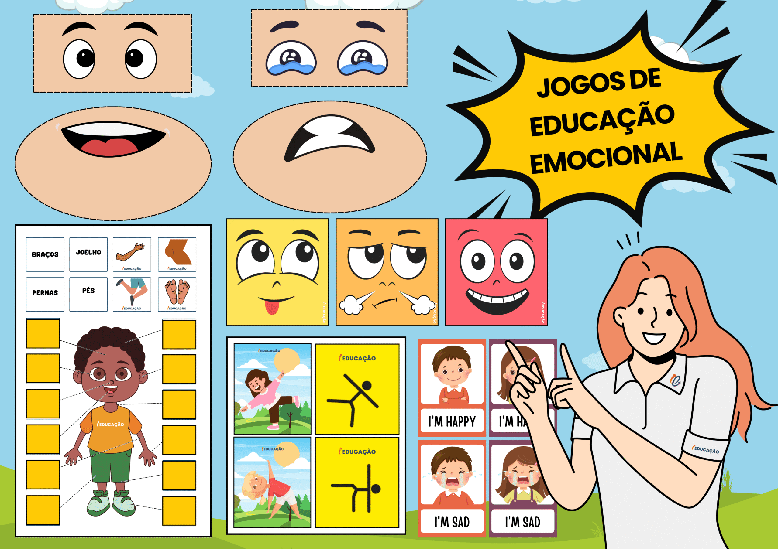 Projeto Maio Laranja com Semáforo do Toque Para Imprimir - iEducação Jogos de educação emocional na infância - jogos pedagógicos para habilidades cognitivas