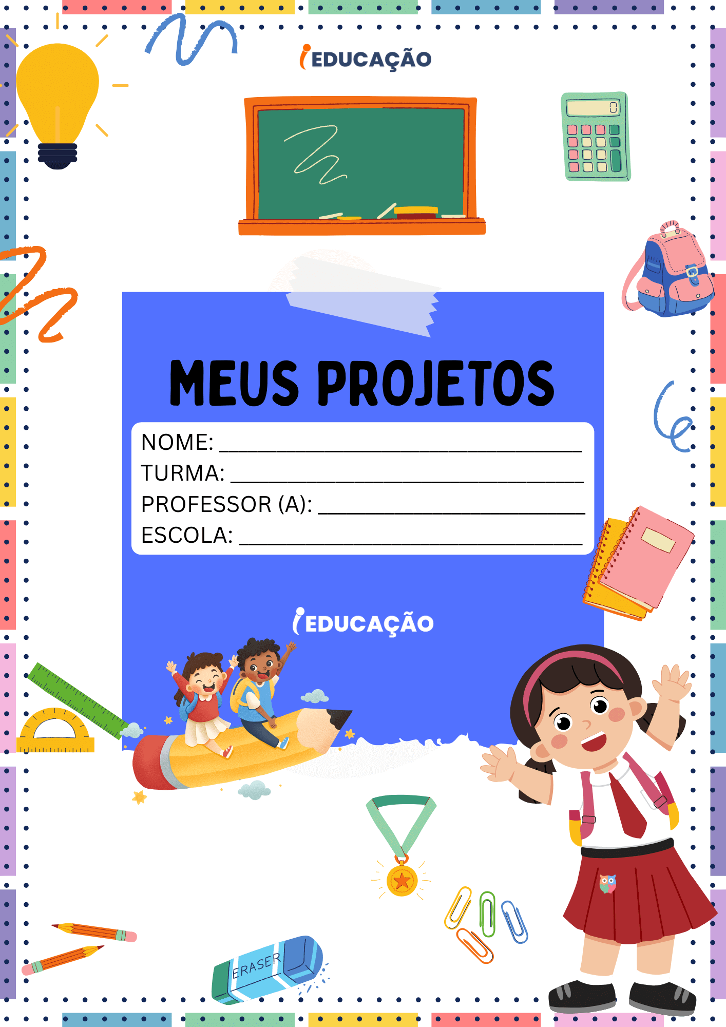 Modelos de Portfólio para Educação Infantil com PDF Gratuito - iEducação Modelos de Portfólio para Educação Infantil - Meus Projetos