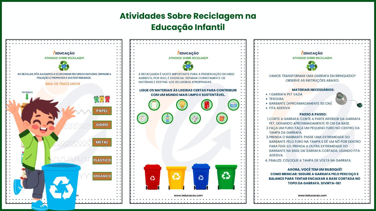 Semana do Meio Ambiente para Educação Infantil - iEducação Semana do Meio Ambiente para Educação Infantil - Atividade sobre Reciclagem para Educação Infantil_