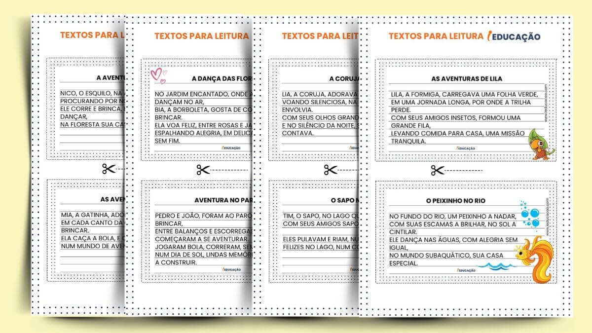 Atividades Lúdicas de Leitura e Interpretação - iEducação Atividades Lúdicas de Leitura - Textos Curtos para Leitura e Interpretação