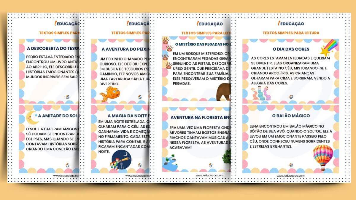 Atividades Lúdicas de Leitura e Interpretação - iEducação Atividades Lúdicas de Leitura - Textos Simples Para Leitura e Interpretação