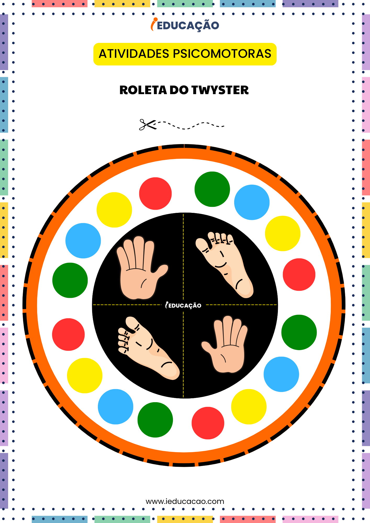 Atividades Psicomotoras Para Educação Infantil Com Ideias Incríveis - iEducação Atividades Psicomotoras Para Educação Infantil - jogo twyster para habilidades motoras - roleta do twyster - Atividades de Coordenação Motora para Educação Infantil - Corpo, gestos e movimentos