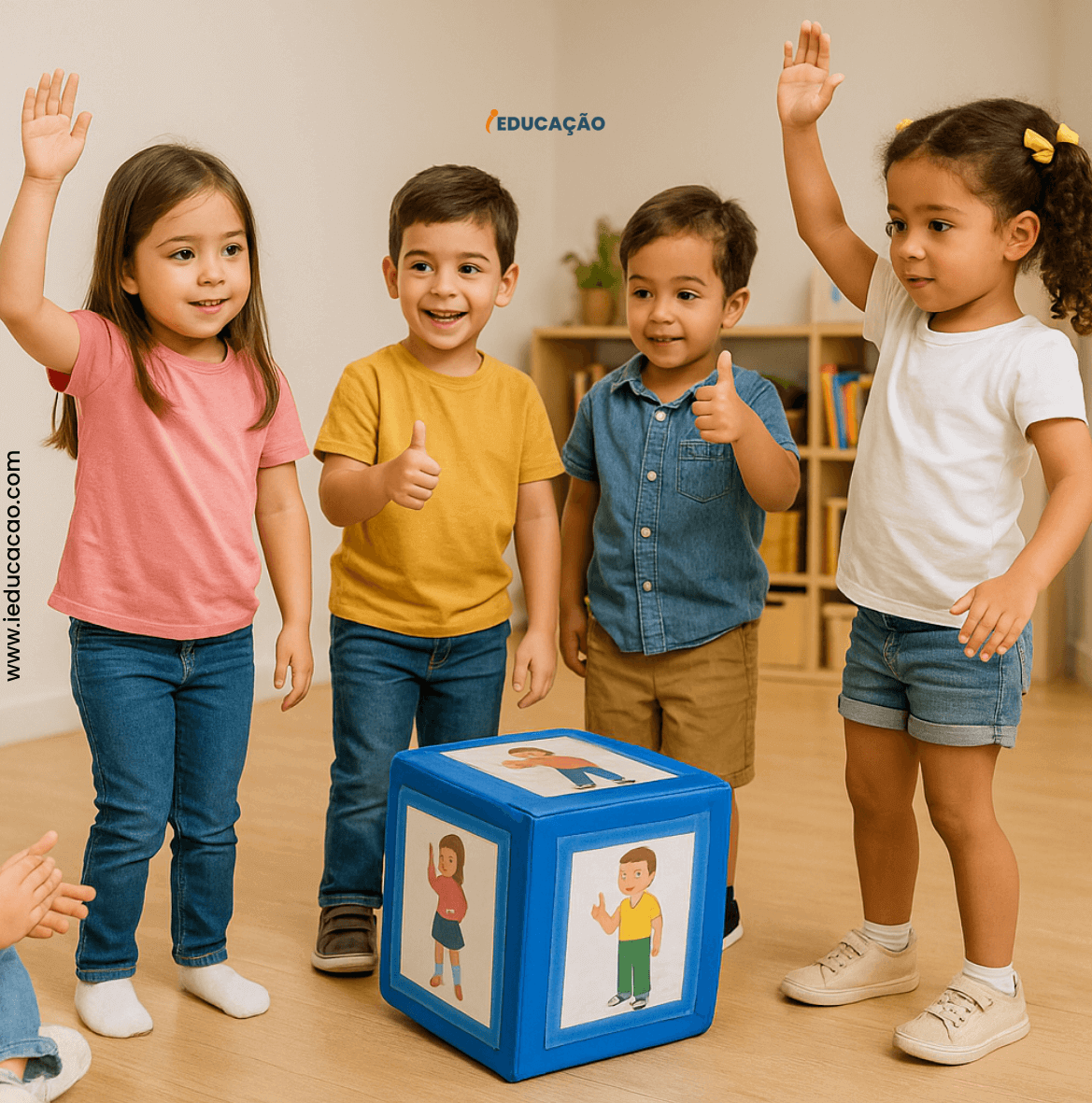 Atividades Psicomotoras Para Educação Infantil Com Ideias Incríveis - iEducação Atividades Psicomotoras na Educação Infantil - Dado Corpo, Gestos e Movimentos - Jogo pedagógico para educação infantil - Atividade Lúdica de psicomotricidade