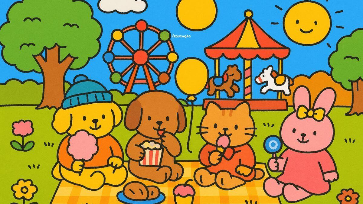Pintura Dirigida Com Bobbie Goods para Colorir - iEducação Bobbie Goods Colorido - Dias Quentes