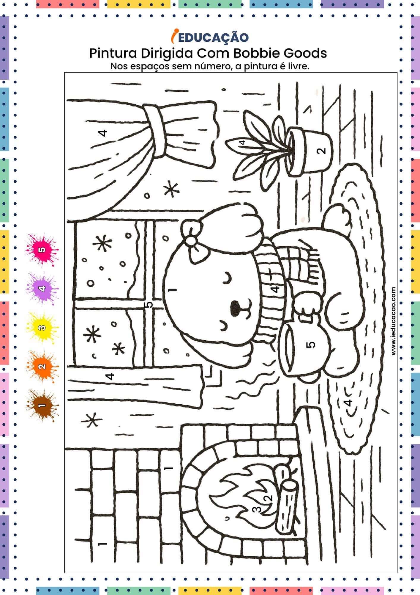 Pintura Dirigida Com Bobbie Goods para Colorir - iEducação Bobbie Goods para Colorir - Bobbie Goods Dias Frios