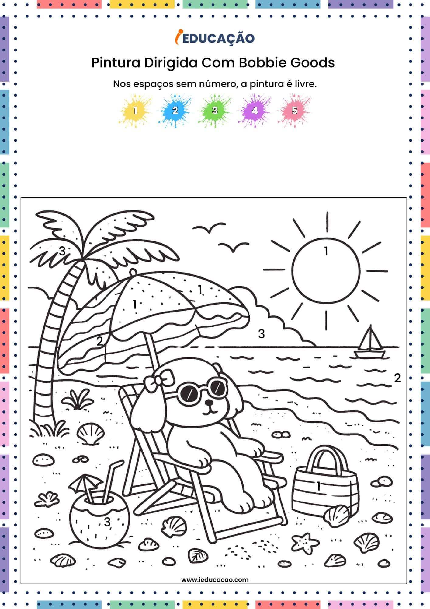 Pintura Dirigida Com Bobbie Goods para Colorir - iEducação Bobbie Goods para Colorir - Bobbie Goods Dias Quentes