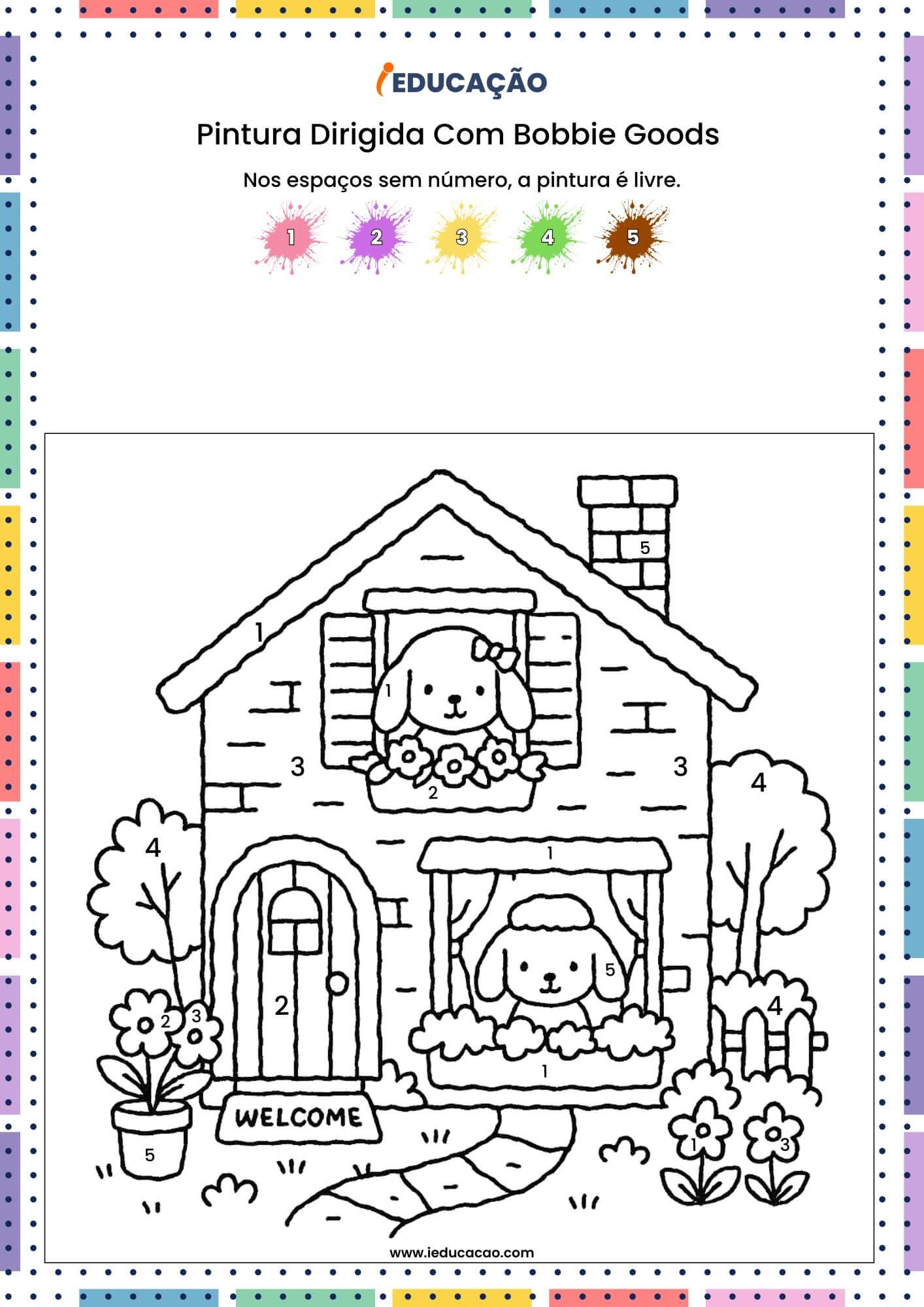 Pintura Dirigida Com Bobbie Goods para Colorir - iEducação Bobbie Goods para Colorir - Bobbie Goods do Dia pra Noite - Bobbie Goods para Imprimir