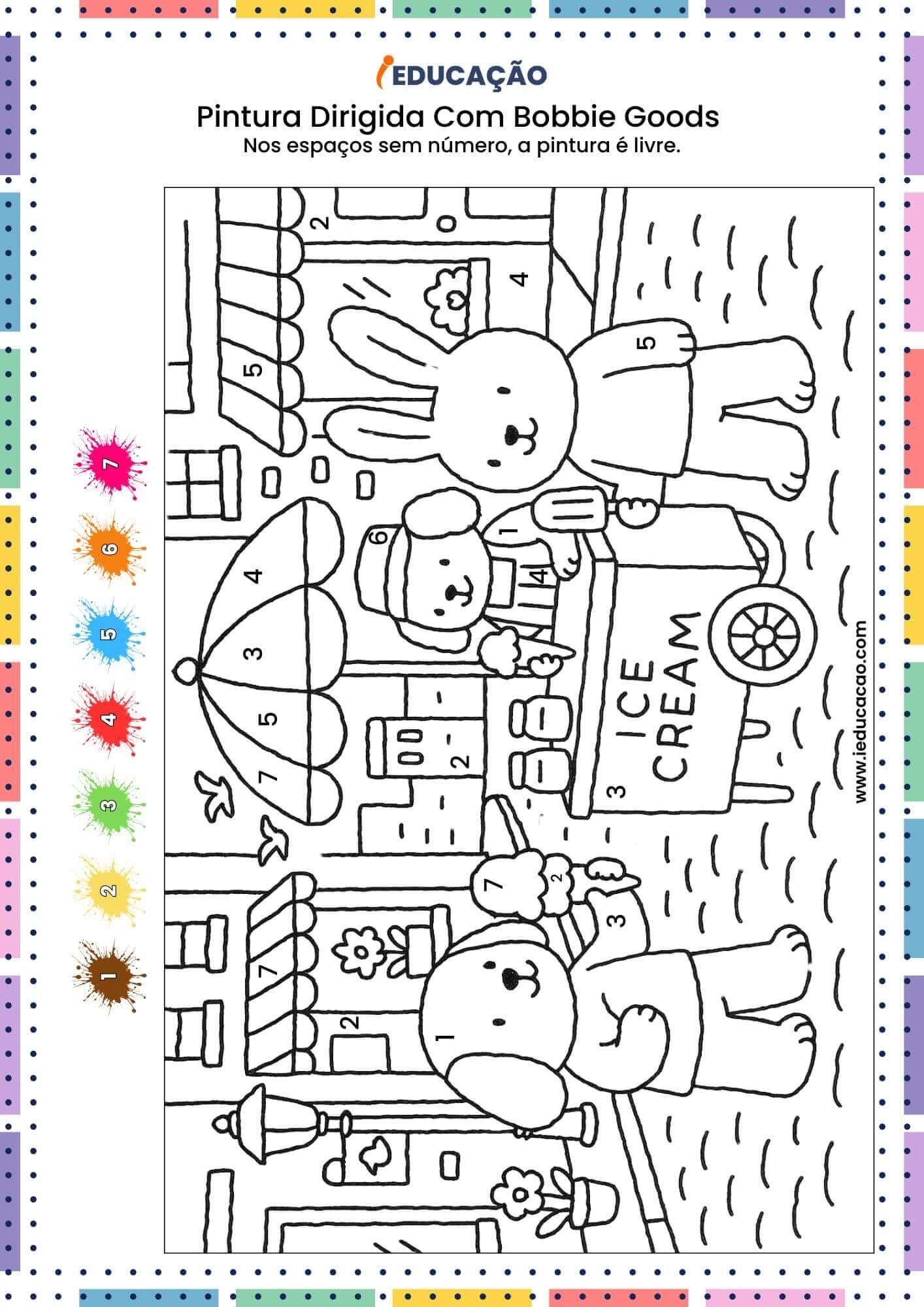 Pintura Dirigida Com Bobbie Goods para Colorir - iEducação Bobbie Goods para Imprimir e Colorir - Bobbie Goods Dias Quentes
