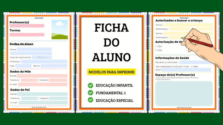 Ficha do Aluno com Modelos Prontos Para Imprimir