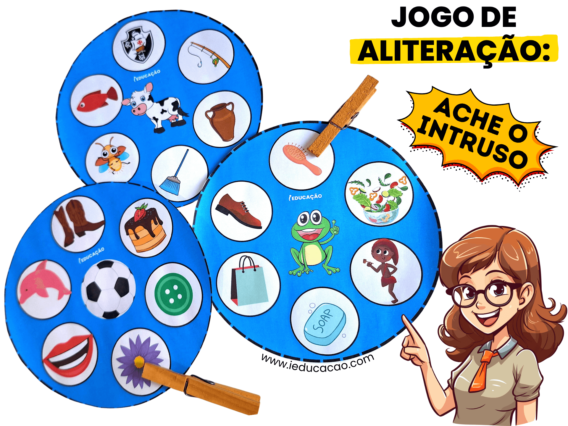 Jogos de Consciência Fonológica Para Imprimir - iEducação Jogo de Aliteração com Sons Iniciais das palavras - Ache o Intruso- Jogos de Consciência Fonológica para Alfabetização