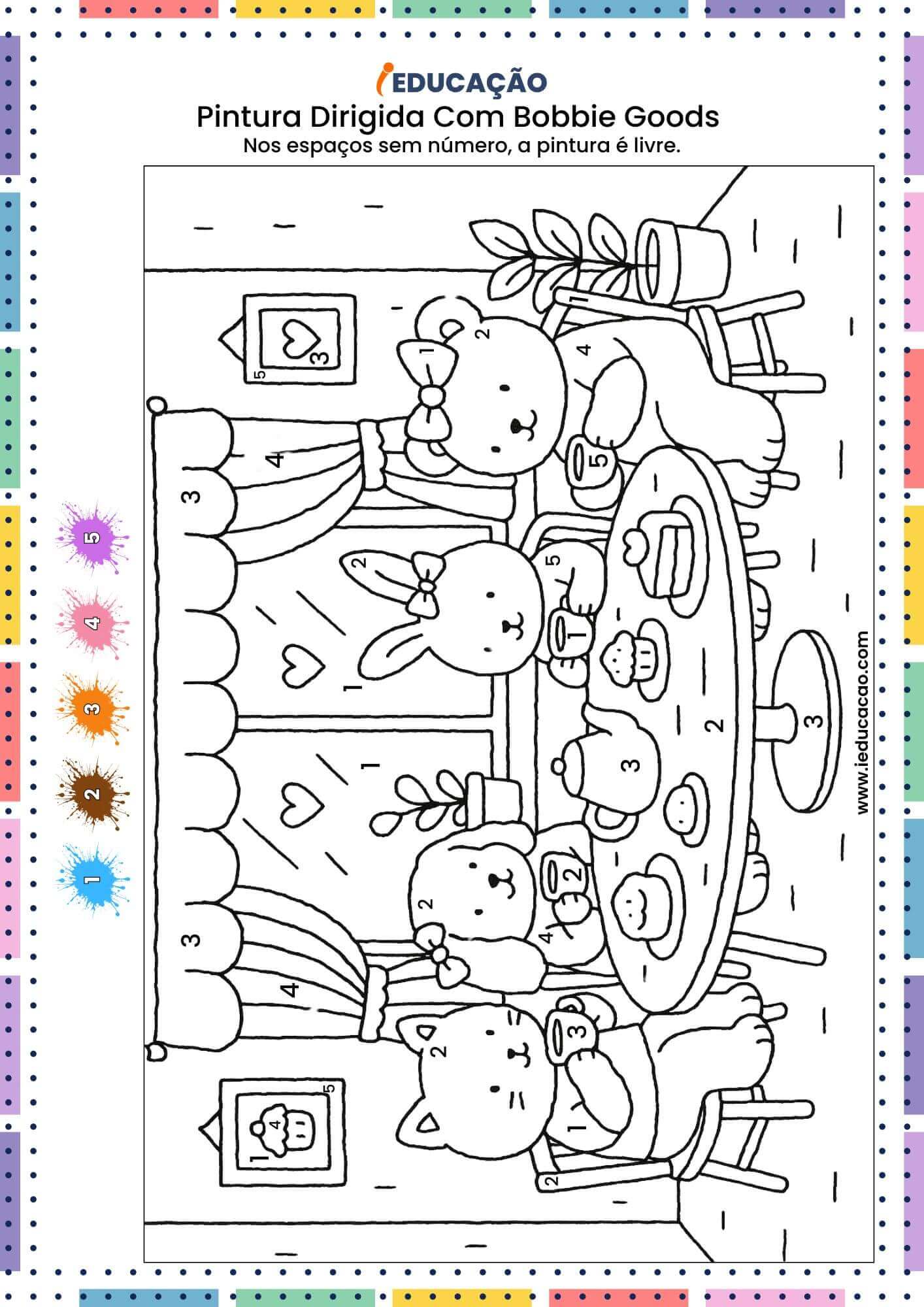 Pintura Dirigida Com Bobbie Goods para Colorir - iEducação Pintura Dirigida Com Bobbie Goods para Colorir