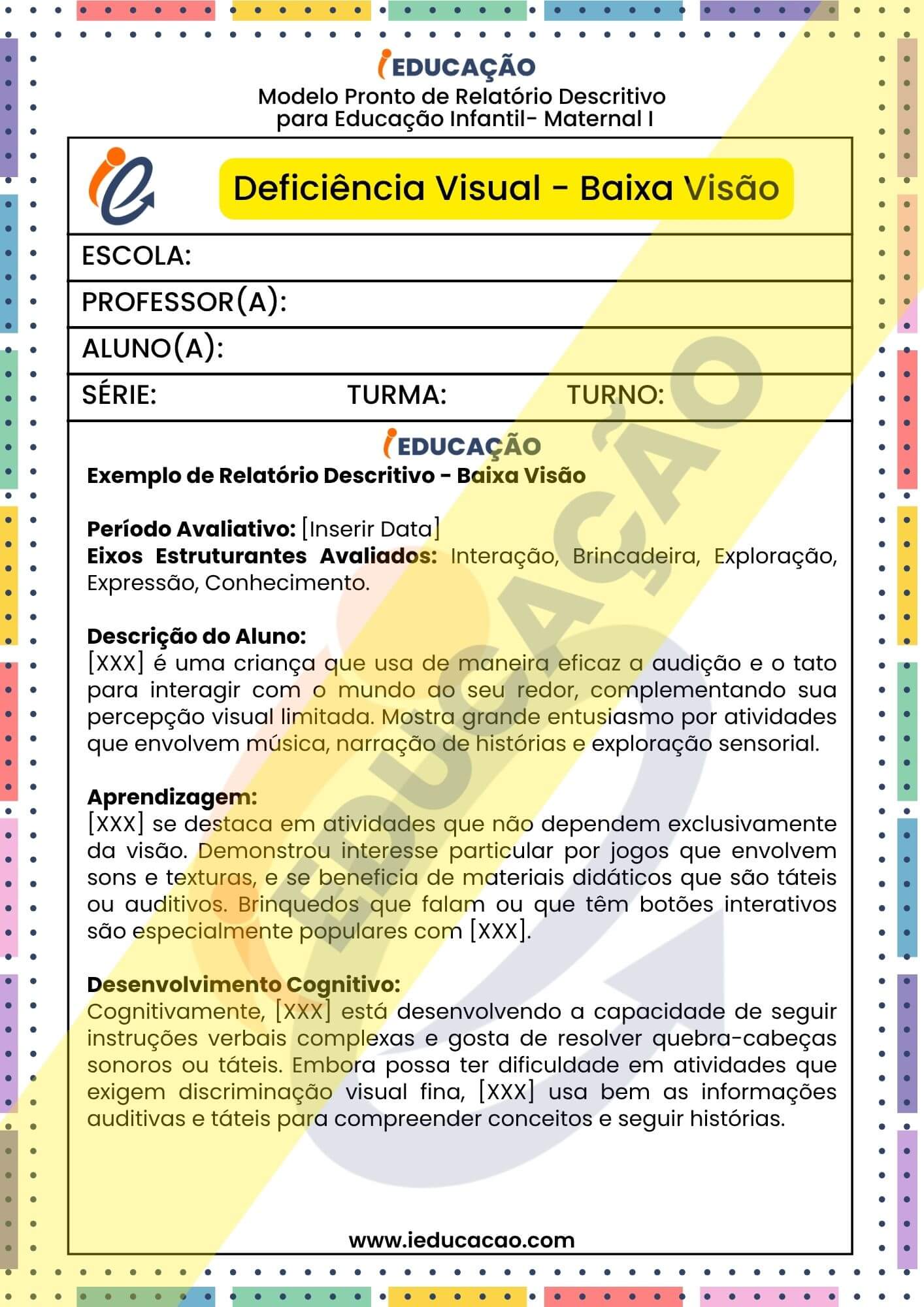 Relatório Individual do Aluno - iEducação Relatório individual do aluno amostra página de vendas 10
