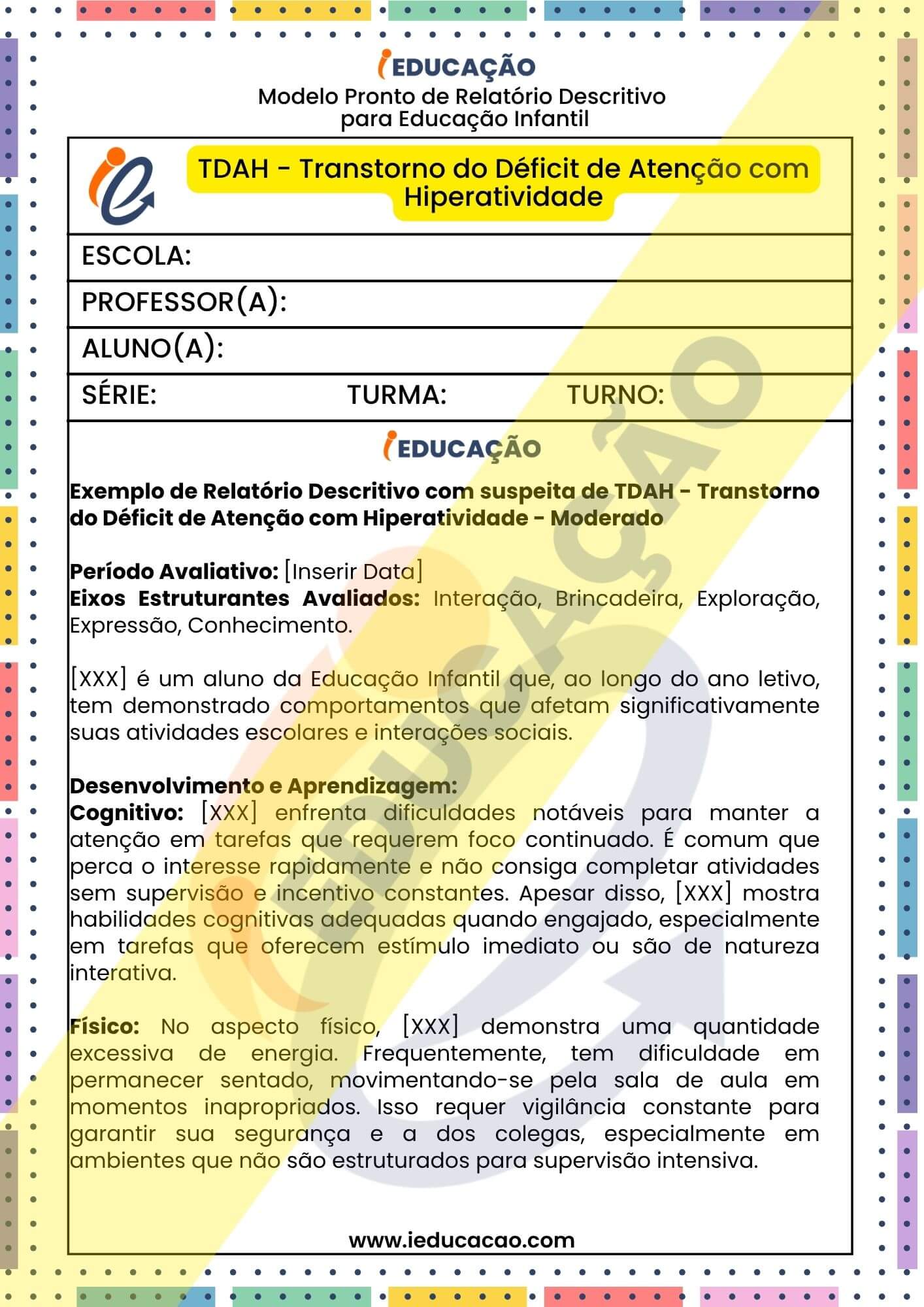 Relatório Individual do Aluno - iEducação Relatório individual do aluno amostra página de vendas 12
