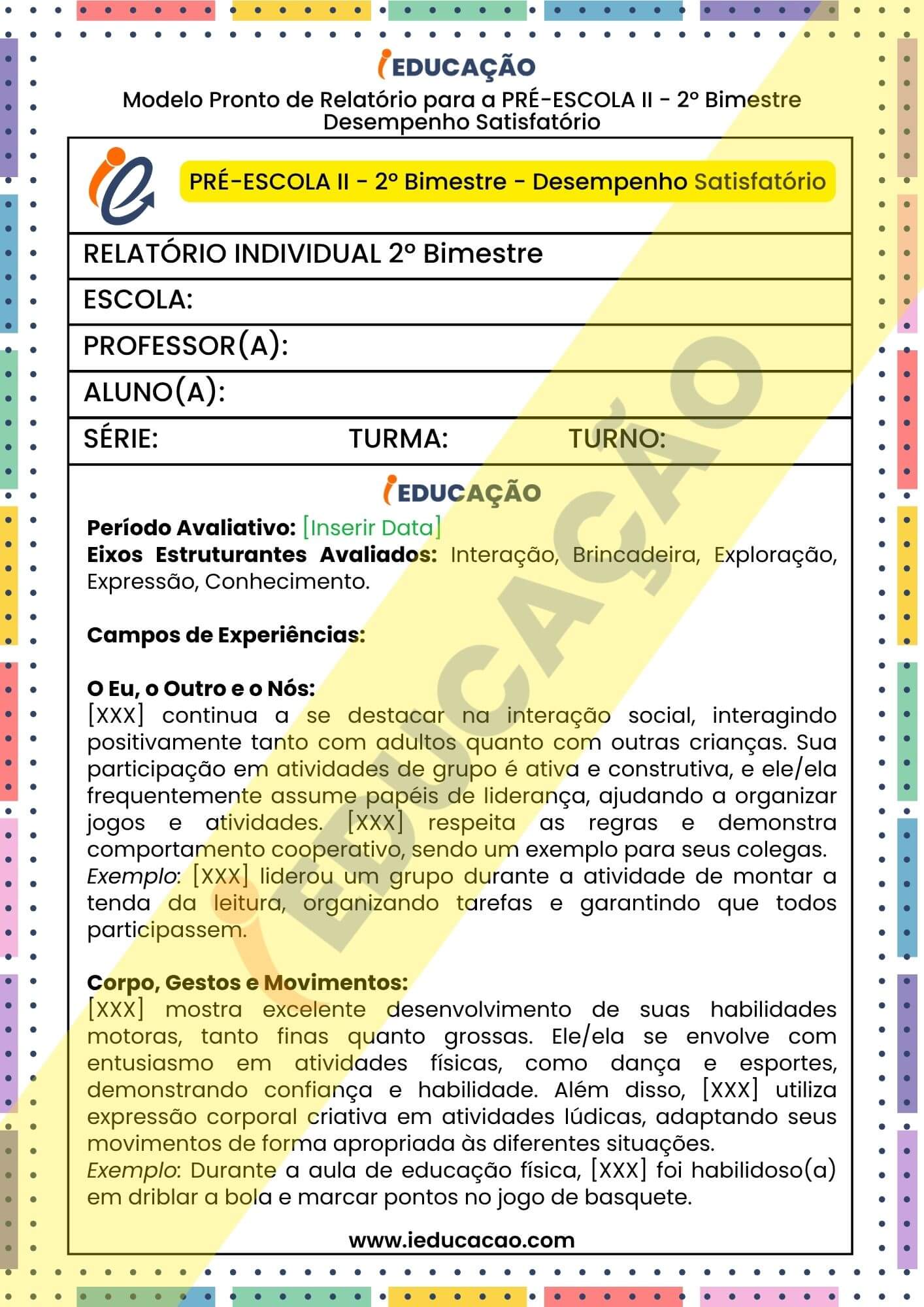 Relatório Individual do Aluno - iEducação Relatório individual do aluno amostra página de vendas 5