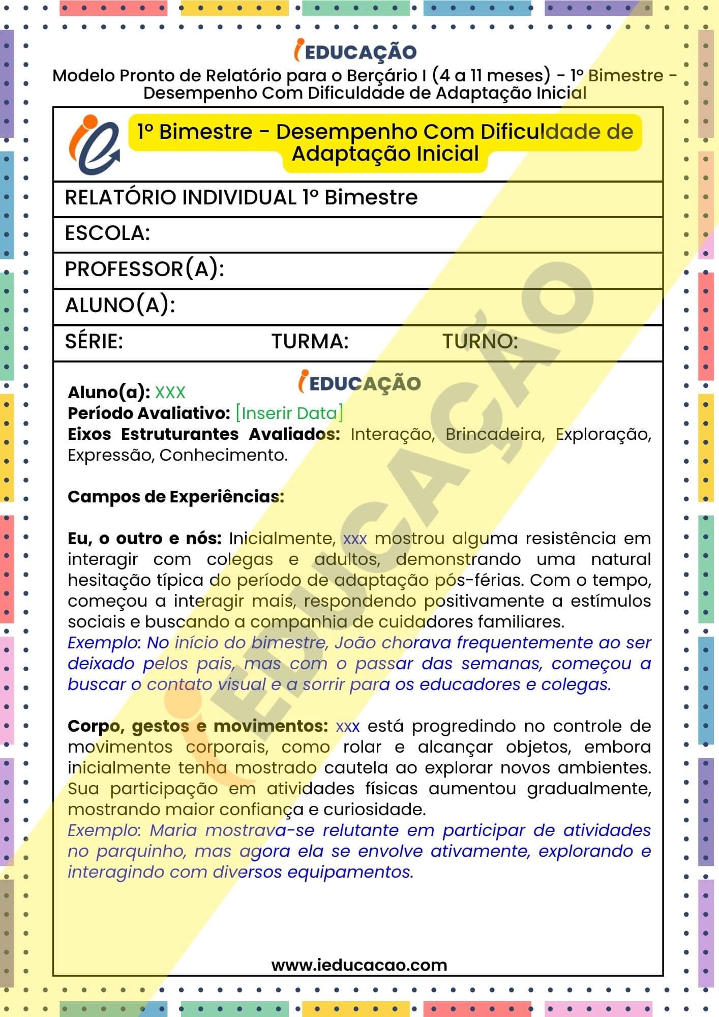 Relatório Individual do Aluno - iEducação Relatório individual do aluno amostra página de vendas 6