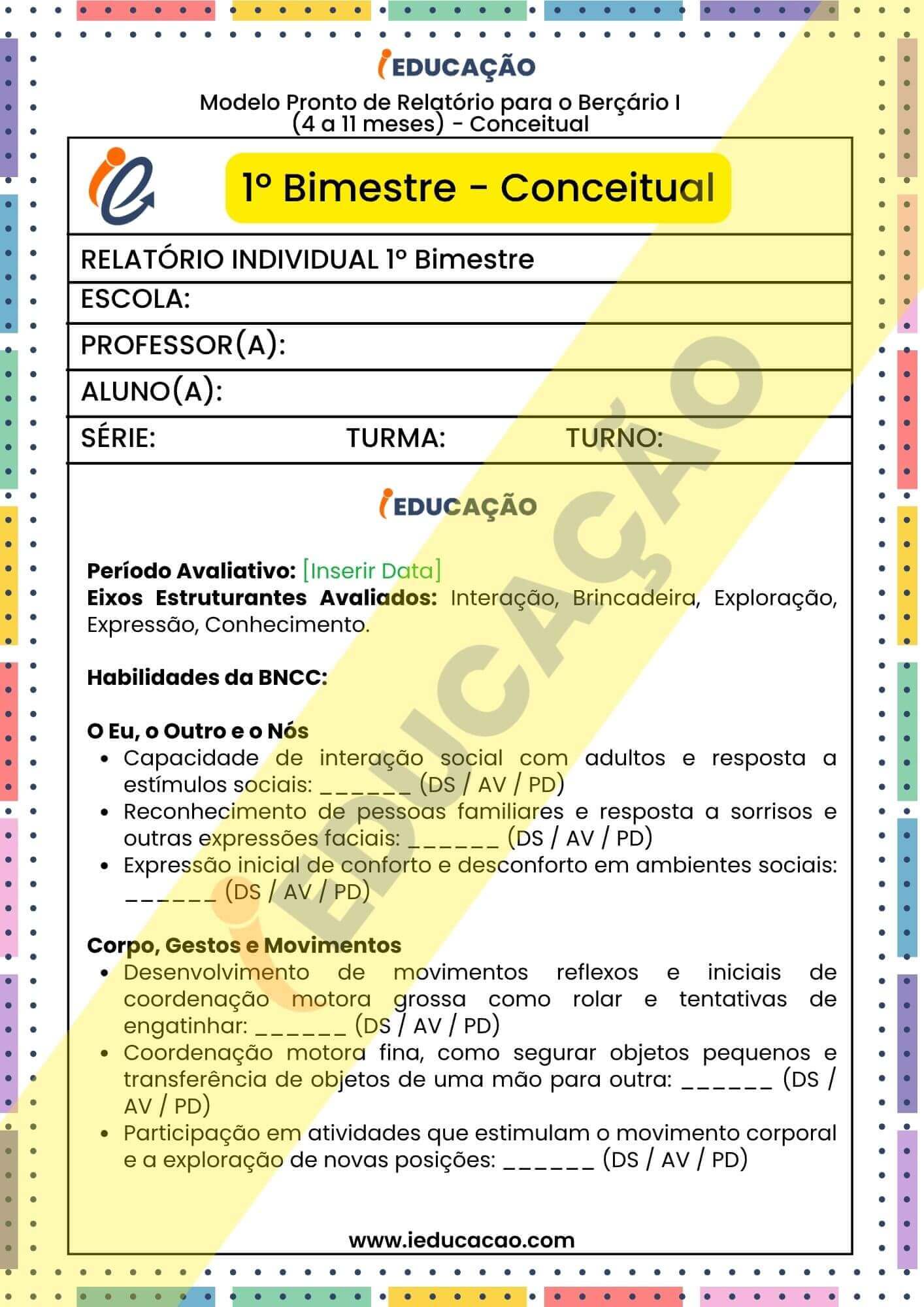 Relatório Individual do Aluno - iEducação Relatório individual do aluno amostra página de vendas 7