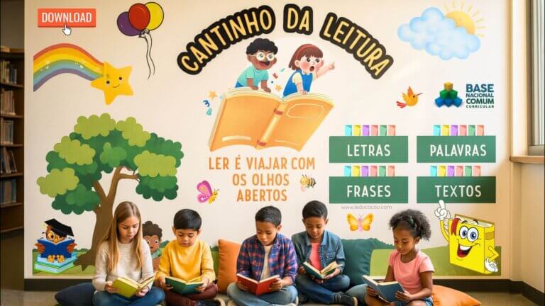 Cantinho da Leitura Com Recursos Pedagógicos para Incentivar a Leitura Criativa