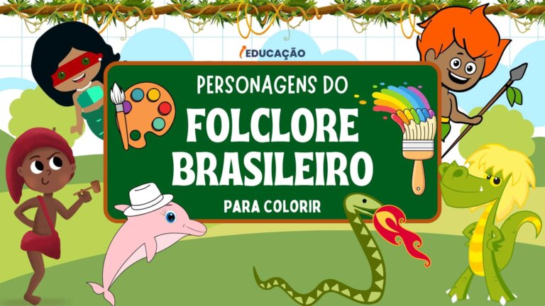 Desenhos dos Personagens do Folclore Brasileiro para Colorir