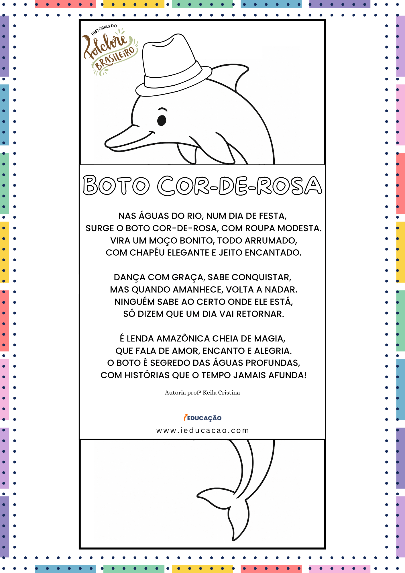 Histórias do Folclore Brasileiro Para Ler com as Crianças - iEducação Histórias do Folclore Brasileiro - História do Boto Cor-de-rosa - Lendas do Folclore