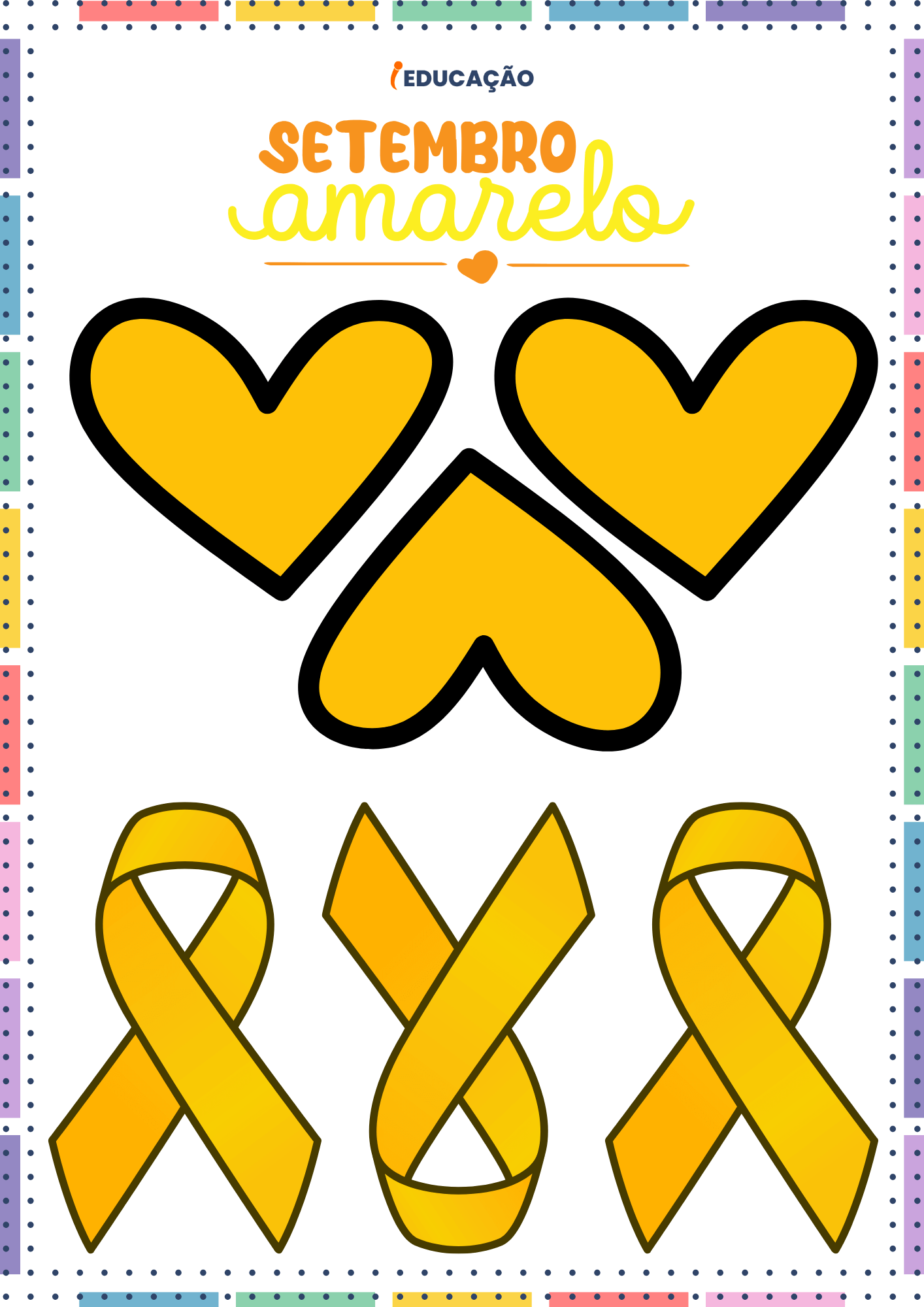 Laço Setembro Amarelo nas escolas