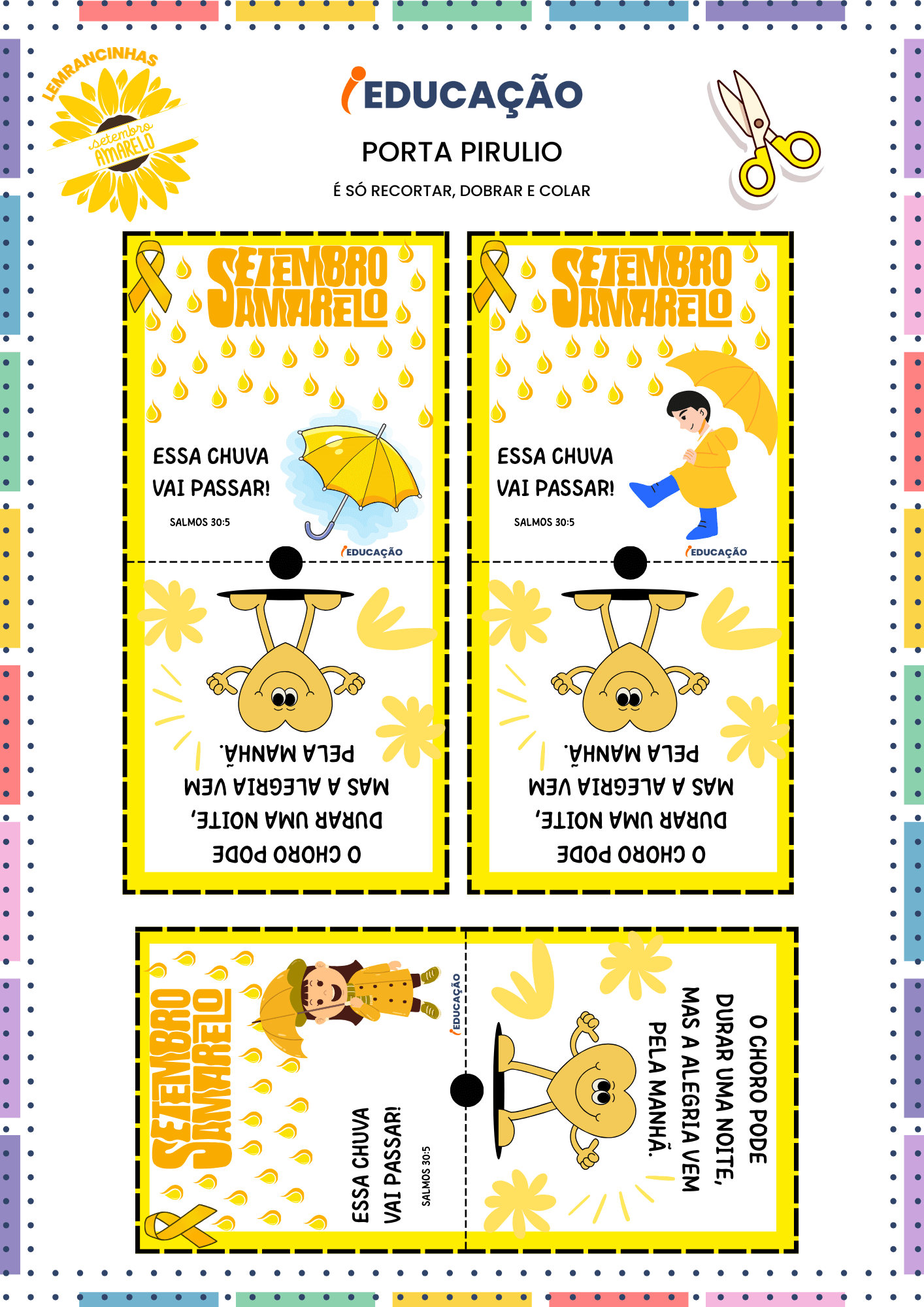 lembrancinhas setembro amarelo porta pirulito sobre saúde mental - Toda vida importa