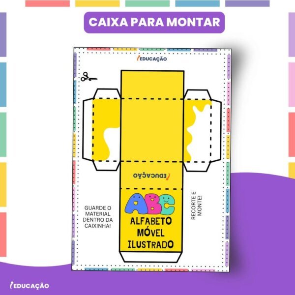 Molde de Caixinha para o Alfabeto Móvel