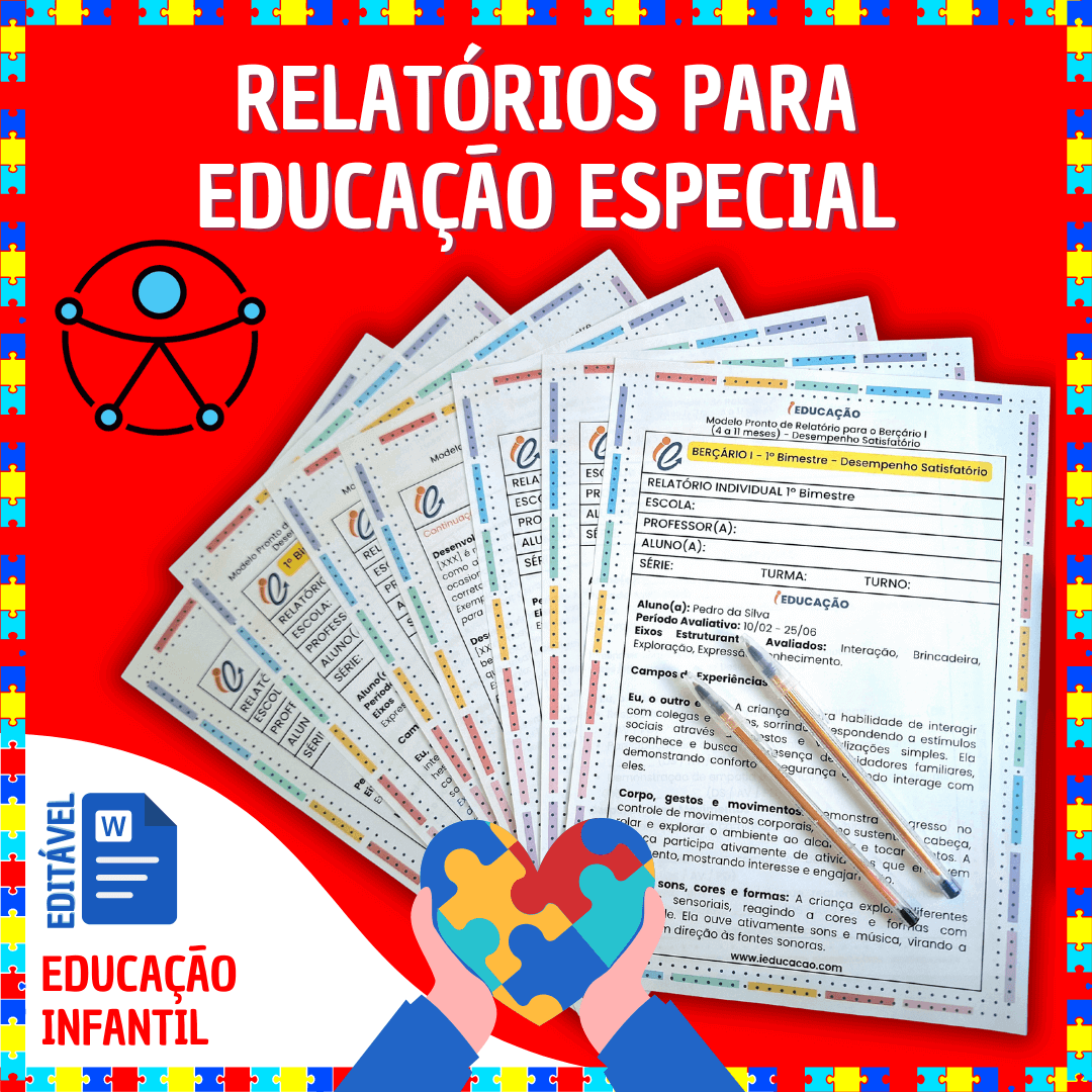 80 Modelos de relatórios para educação especial com registros descritivos - Relatório Individual do Aluno para Educação Especial - Relatório para aluno Com Autismo Severo