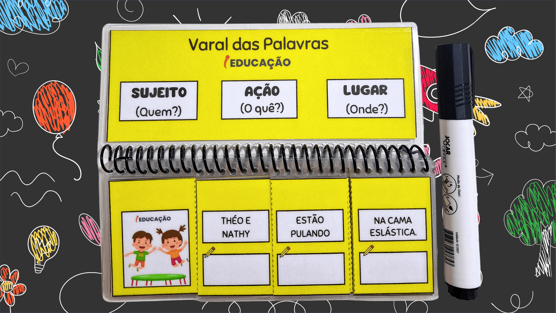 Atividade Lúdica de Alfabetização com Jogo das Palavras para Criar Frases (1)