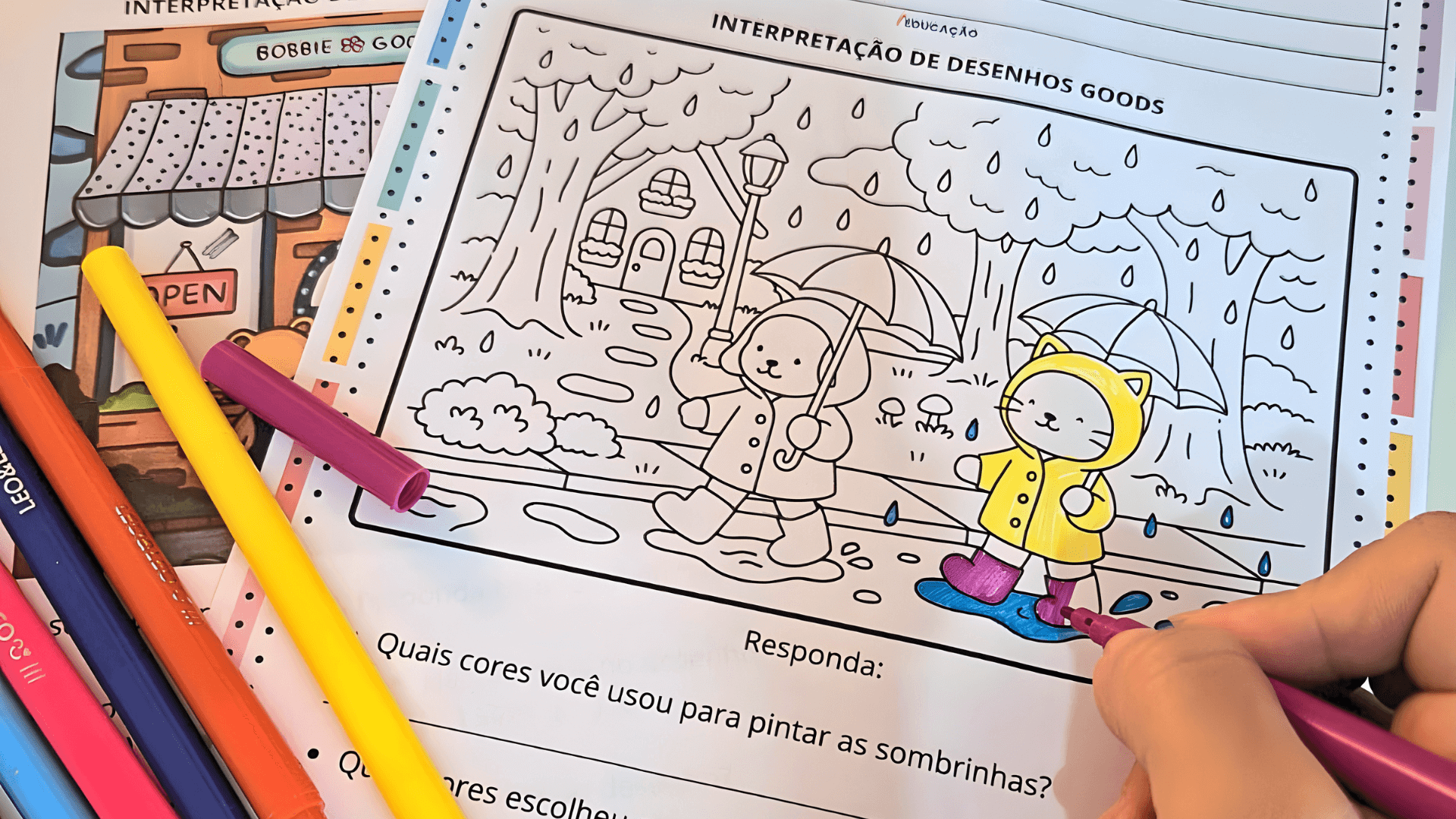 Desenhos Bobbie Goods para Imprimir e Colorir com Atividades Criativas de interpretação