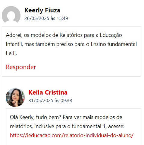 Prova Social do Relatório Individual do Aluno - iEducação.