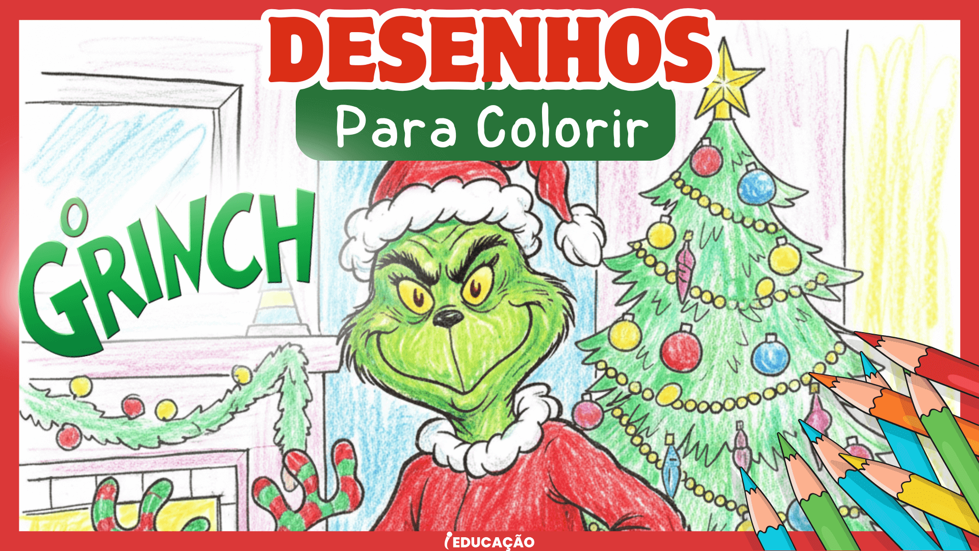 Desenhos do Grinch Para Colorir no Natal - Desenhos de natal para colorir