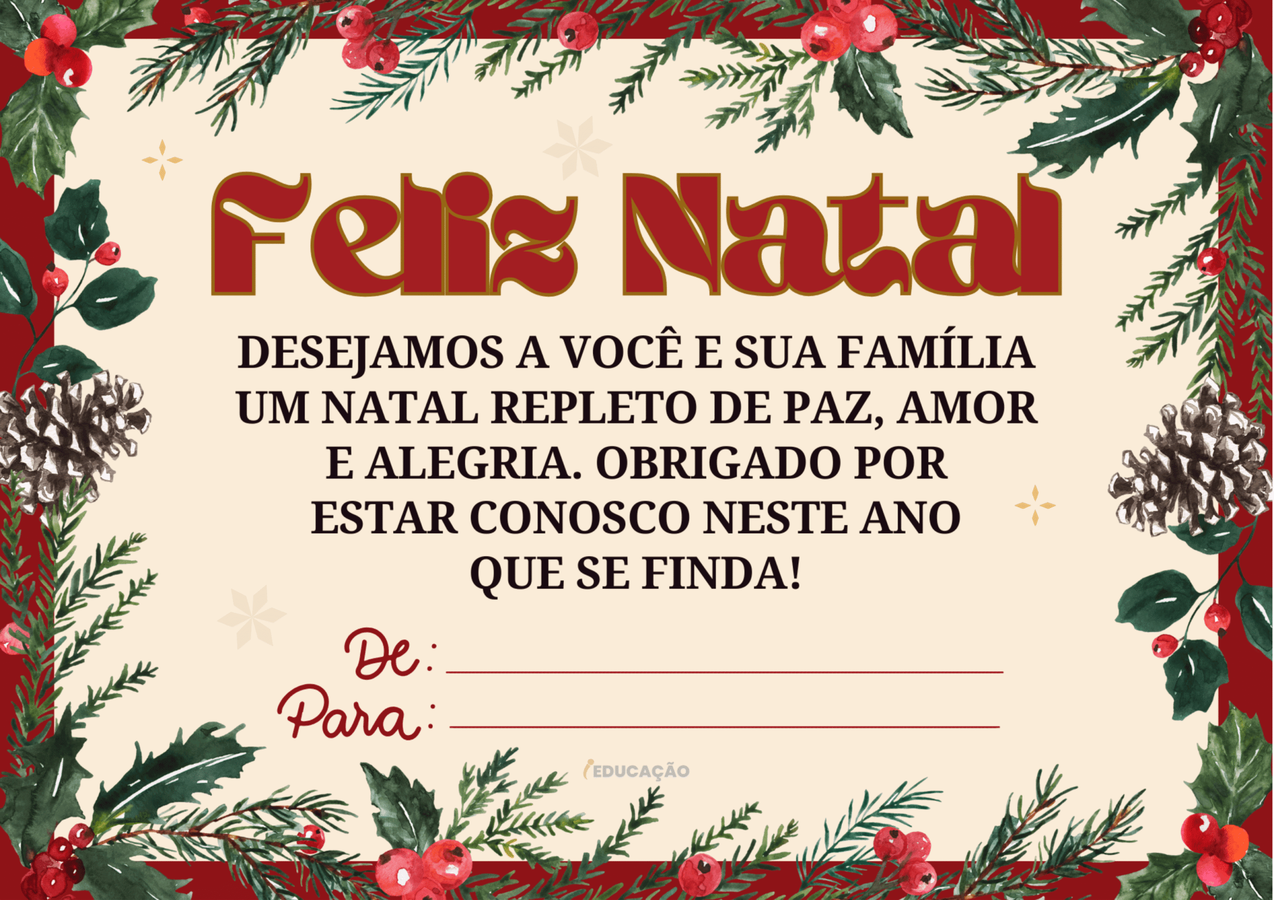 Top 10 Mensagens de Fim de Ano com Tags e Bilhetes de Agradecimento Mensagem de Feliz Natal para imprimir - Mensagem de fim de ano