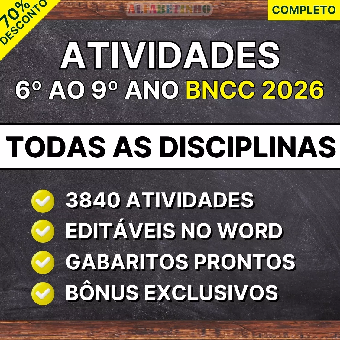Atividades 6º ao 9º ano - Todas as disciplinas Recursos Pedagógicos - Fundamental - Anos Finais