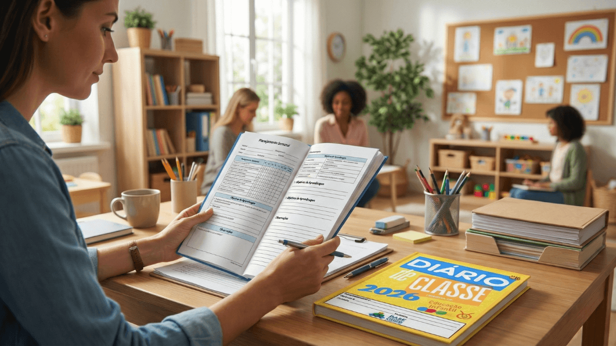 Diário de Classe Para Educação Infantil - Caderno pedagógico do professor - Planner pedagógico para professores - Diário de classe de acordo com a BNCC