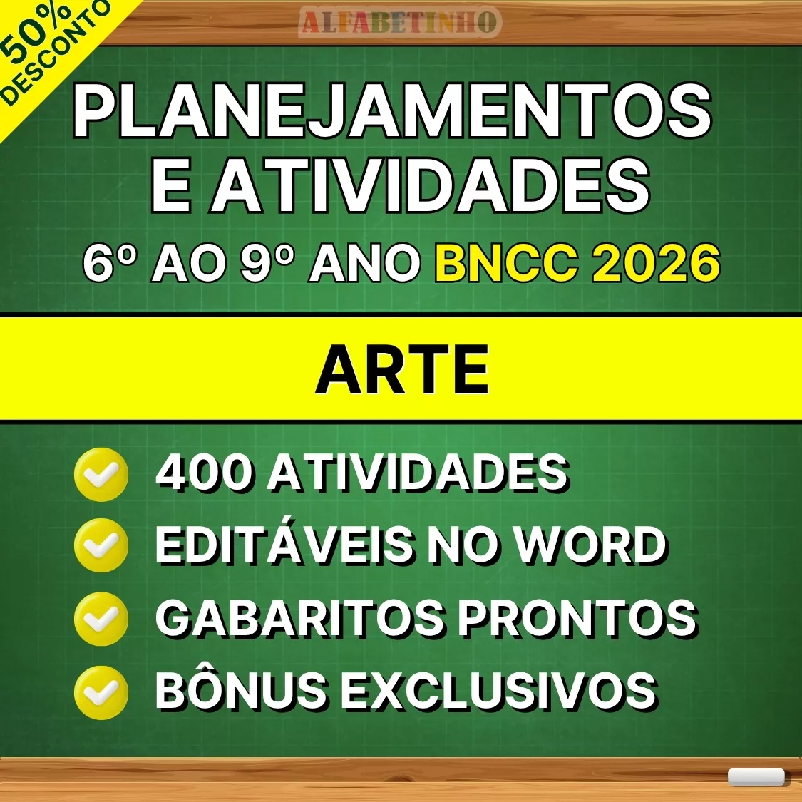 Planejamentos e Atividades 6º ao 9º Ano - Arte - BNCC 2026 Recursos Pedagógicos - Fundamental - Anos Finais